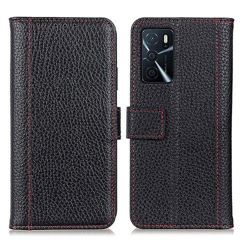 Funda de Cuero Cartera con Soporte Carcasa M14L para Oppo A54s Negro