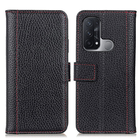 Funda de Cuero Cartera con Soporte Carcasa M14L para Oppo Reno5 A Negro