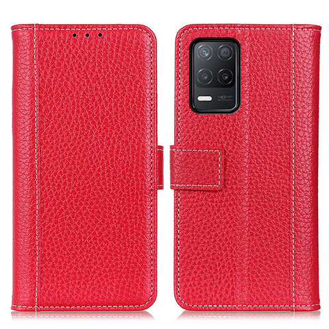 Funda de Cuero Cartera con Soporte Carcasa M14L para Realme 8 5G Rojo