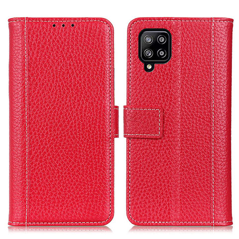 Funda de Cuero Cartera con Soporte Carcasa M14L para Samsung Galaxy A22 4G Rojo