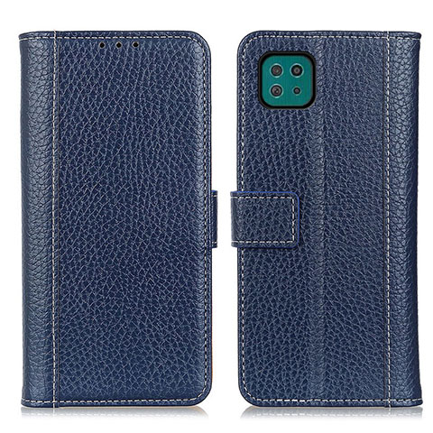 Funda de Cuero Cartera con Soporte Carcasa M14L para Samsung Galaxy A22 5G Azul