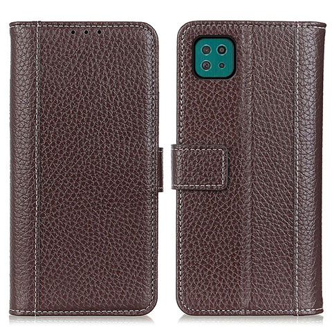 Funda de Cuero Cartera con Soporte Carcasa M14L para Samsung Galaxy A22s 5G Marron