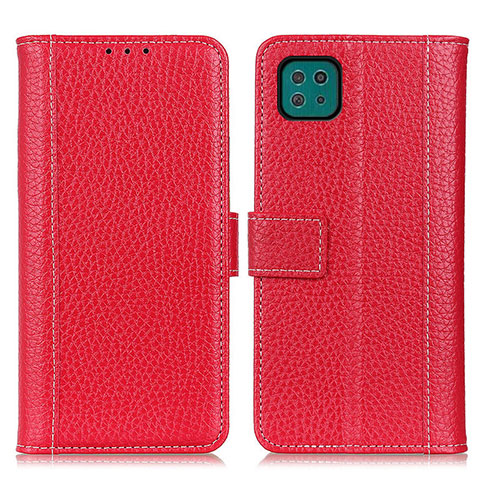 Funda de Cuero Cartera con Soporte Carcasa M14L para Samsung Galaxy A22s 5G Rojo