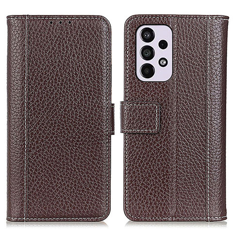 Funda de Cuero Cartera con Soporte Carcasa M14L para Samsung Galaxy A33 5G Marron