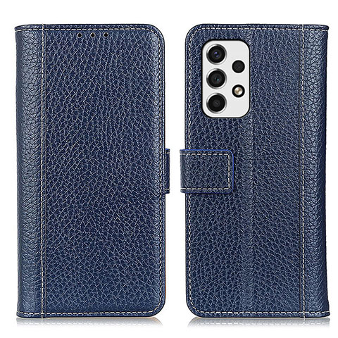 Funda de Cuero Cartera con Soporte Carcasa M14L para Samsung Galaxy A53 5G Azul