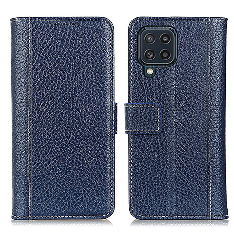 Funda de Cuero Cartera con Soporte Carcasa M14L para Samsung Galaxy M32 4G Azul