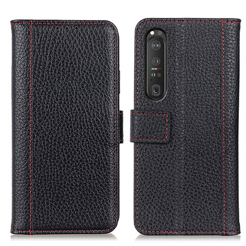 Funda de Cuero Cartera con Soporte Carcasa M14L para Sony Xperia 1 III Negro