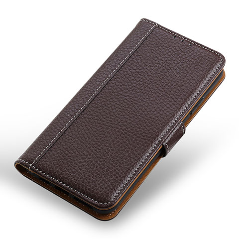 Funda de Cuero Cartera con Soporte Carcasa M14L para Xiaomi Mi 10i 5G Marron