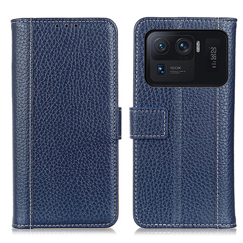 Funda de Cuero Cartera con Soporte Carcasa M14L para Xiaomi Mi 11 Ultra 5G Azul