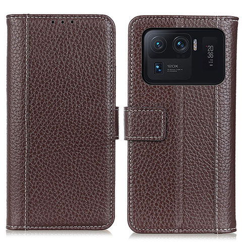 Funda de Cuero Cartera con Soporte Carcasa M14L para Xiaomi Mi 11 Ultra 5G Marron