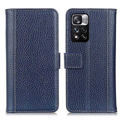 Funda de Cuero Cartera con Soporte Carcasa M14L para Xiaomi Mi 11i 5G (2022) Azul