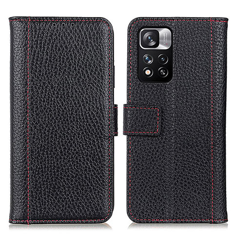 Funda de Cuero Cartera con Soporte Carcasa M14L para Xiaomi Mi 11i 5G (2022) Negro