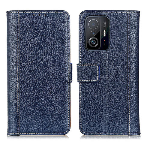 Funda de Cuero Cartera con Soporte Carcasa M14L para Xiaomi Mi 11T Pro 5G Azul