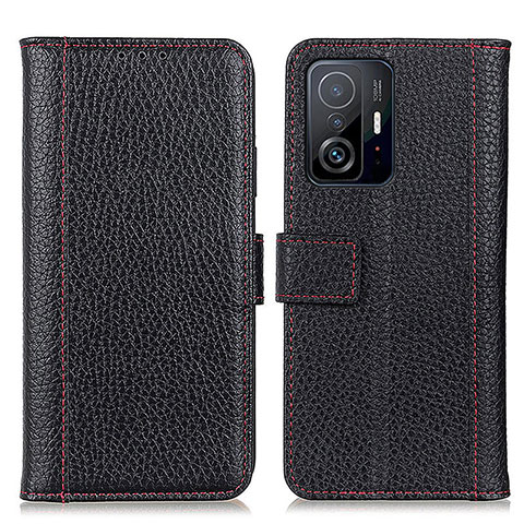 Funda de Cuero Cartera con Soporte Carcasa M14L para Xiaomi Mi 11T Pro 5G Negro