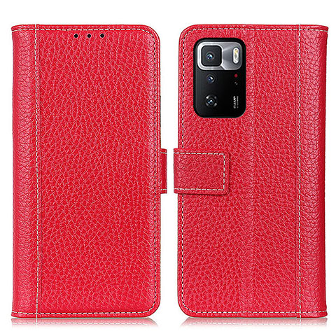 Funda de Cuero Cartera con Soporte Carcasa M14L para Xiaomi Poco X3 GT 5G Rojo