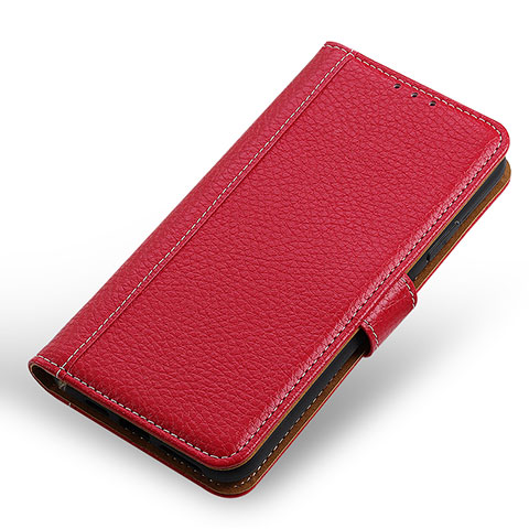 Funda de Cuero Cartera con Soporte Carcasa M14L para Xiaomi Redmi Note 10S 4G Rojo