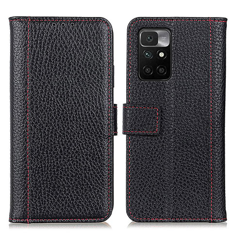 Funda de Cuero Cartera con Soporte Carcasa M14L para Xiaomi Redmi Note 11 4G (2021) Negro