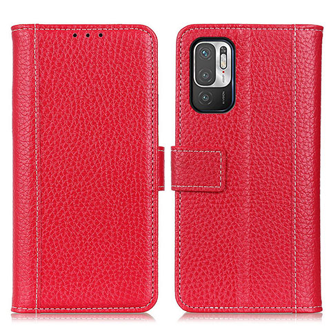 Funda de Cuero Cartera con Soporte Carcasa M14L para Xiaomi Redmi Note 11 SE 5G Rojo