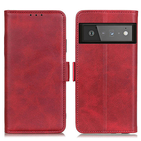 Funda de Cuero Cartera con Soporte Carcasa M15L para Google Pixel 6 Pro 5G Rojo