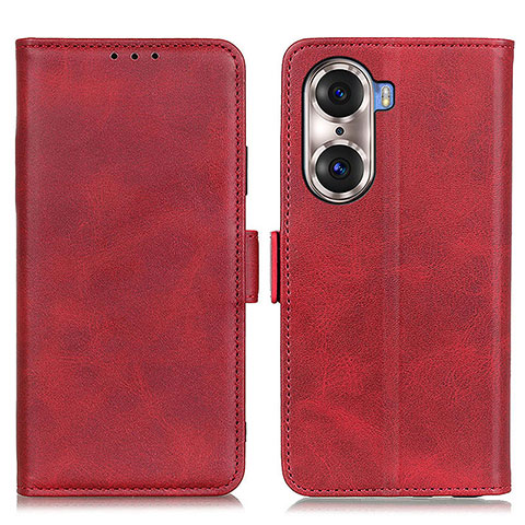 Funda de Cuero Cartera con Soporte Carcasa M15L para Huawei Honor 60 Pro 5G Rojo