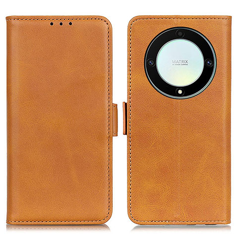 Funda de Cuero Cartera con Soporte Carcasa M15L para Huawei Honor X9a 5G Marron Claro