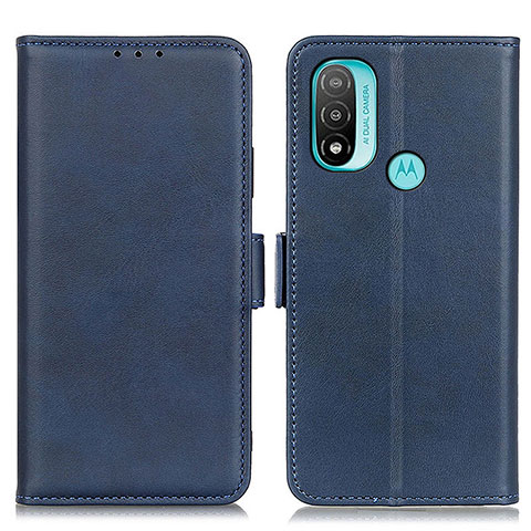 Funda de Cuero Cartera con Soporte Carcasa M15L para Motorola Moto E20 Azul