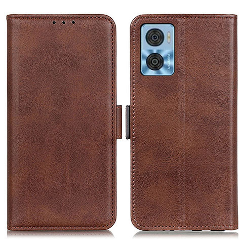 Funda de Cuero Cartera con Soporte Carcasa M15L para Motorola Moto E22i Marron