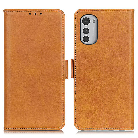 Funda de Cuero Cartera con Soporte Carcasa M15L para Motorola Moto E32 Marron Claro