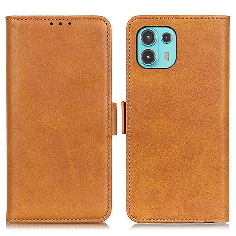 Funda de Cuero Cartera con Soporte Carcasa M15L para Motorola Moto Edge 20 Lite 5G Marron Claro