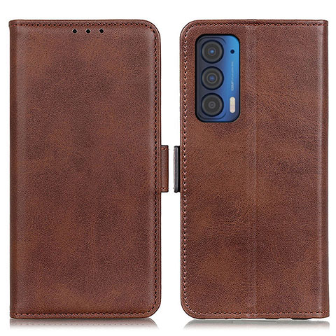 Funda de Cuero Cartera con Soporte Carcasa M15L para Motorola Moto Edge (2021) 5G Marron