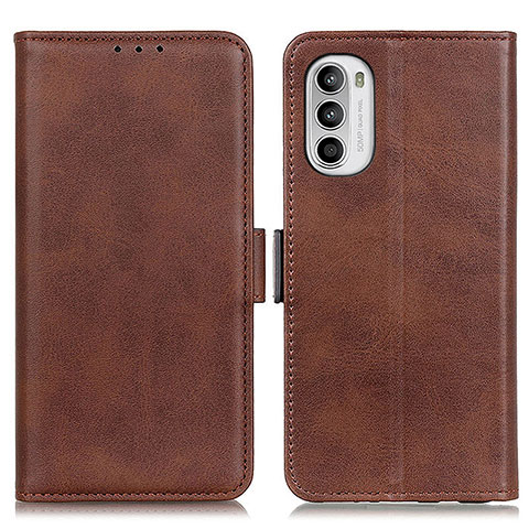 Funda de Cuero Cartera con Soporte Carcasa M15L para Motorola Moto Edge (2022) 5G Marron