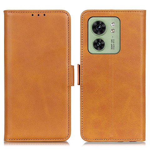 Funda de Cuero Cartera con Soporte Carcasa M15L para Motorola Moto Edge (2023) 5G Marron Claro