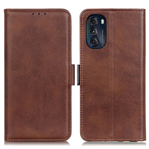 Funda de Cuero Cartera con Soporte Carcasa M15L para Motorola Moto G 5G (2022) Marron