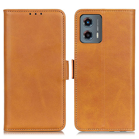 Funda de Cuero Cartera con Soporte Carcasa M15L para Motorola Moto G 5G (2023) Marron Claro