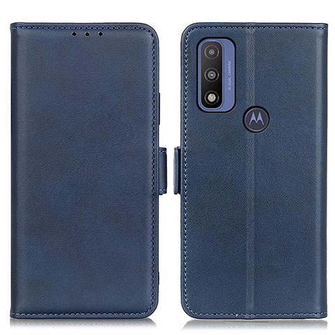 Funda de Cuero Cartera con Soporte Carcasa M15L para Motorola Moto G Pure Azul