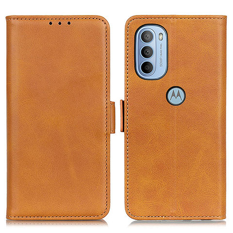 Funda de Cuero Cartera con Soporte Carcasa M15L para Motorola Moto G31 Marron Claro