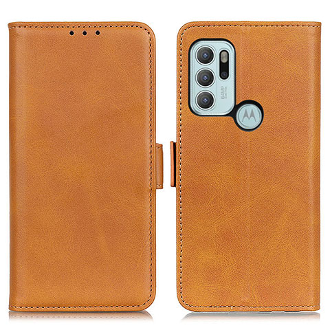 Funda de Cuero Cartera con Soporte Carcasa M15L para Motorola Moto G60s Marron Claro