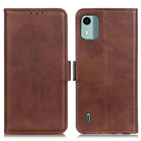 Funda de Cuero Cartera con Soporte Carcasa M15L para Nokia C12 Marron