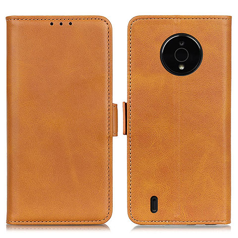 Funda de Cuero Cartera con Soporte Carcasa M15L para Nokia C200 Marron Claro