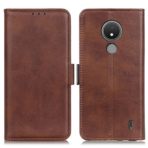 Funda de Cuero Cartera con Soporte Carcasa M15L para Nokia C21 Marron