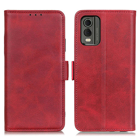 Funda de Cuero Cartera con Soporte Carcasa M15L para Nokia C210 Rojo