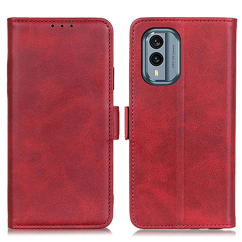 Funda de Cuero Cartera con Soporte Carcasa M15L para Nokia X30 5G Rojo