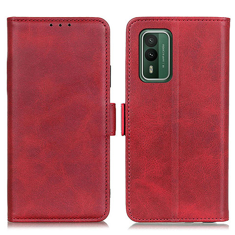 Funda de Cuero Cartera con Soporte Carcasa M15L para Nokia XR21 Rojo