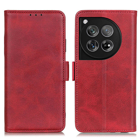 Funda de Cuero Cartera con Soporte Carcasa M15L para OnePlus 12 5G Rojo