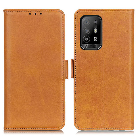 Funda de Cuero Cartera con Soporte Carcasa M15L para Oppo A94 5G Marron Claro