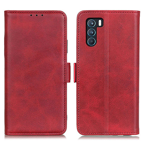 Funda de Cuero Cartera con Soporte Carcasa M15L para Oppo K9 Pro 5G Rojo