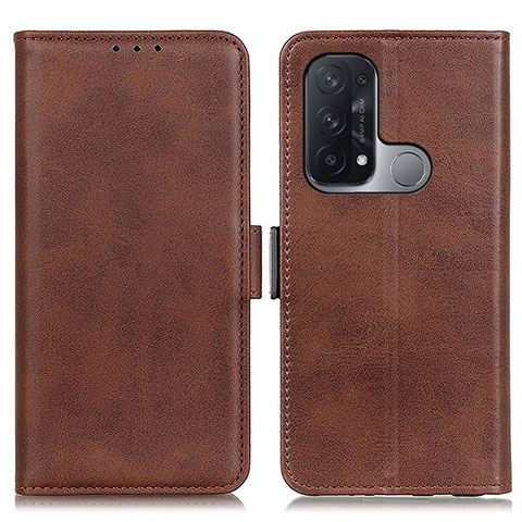 Funda de Cuero Cartera con Soporte Carcasa M15L para Oppo Reno5 A Marron