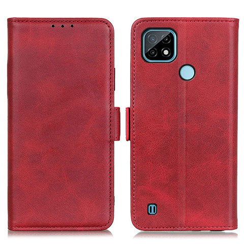 Funda de Cuero Cartera con Soporte Carcasa M15L para Realme C21 Rojo