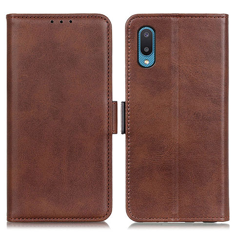 Funda de Cuero Cartera con Soporte Carcasa M15L para Samsung Galaxy A02 Marron