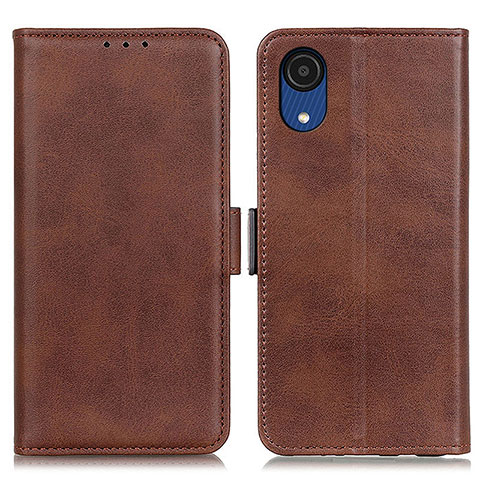 Funda de Cuero Cartera con Soporte Carcasa M15L para Samsung Galaxy A03 Core Marron